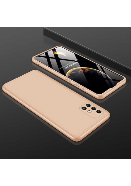 Samsung Galaxy A51 Kılıf 360 Tam Koruma Ön ve Arka Sert Mika Kapak Orjinal Ays Gkk Kapak