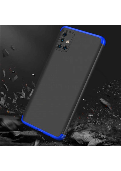Samsung Galaxy A51 Kılıf 360 Tam Koruma Ön ve Arka Sert Mika Kapak Orjinal Ays Gkk Kapak