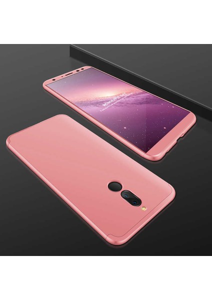 Huawei Mate 10 Lite Kılıf 360 Tam Koruma Ön ve Arka Sert Mika Kapak Orjinal Ays Gkk Kapak