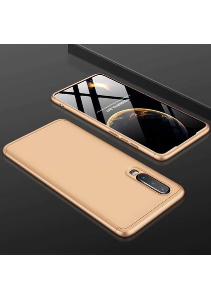 Huawei P30 Kılıf 360 Tam Koruma Ön ve Arka Sert Mika Kapak Orjinal Ays Gkk Kapak
