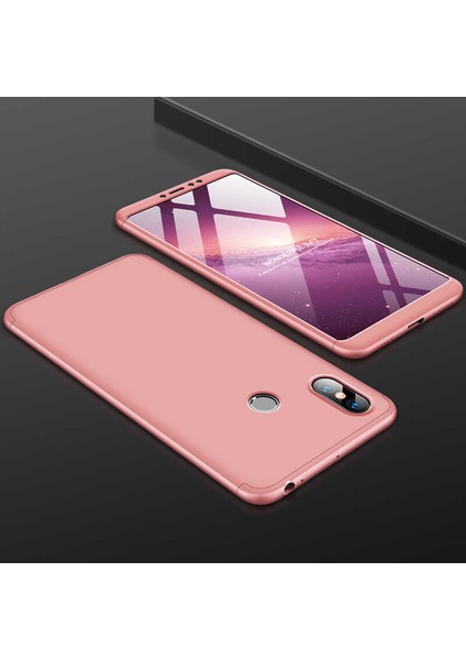Xiaomi Mi Max 3 Kılıf 360 Tam Koruma Ön ve Arka Sert Mika Kapak Orjinal Ays Gkk Kapak