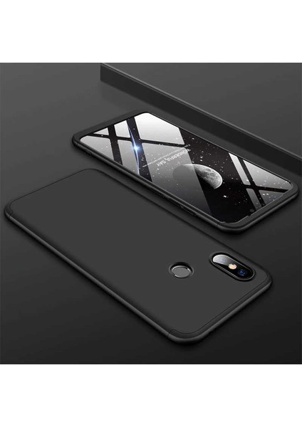 Xiaomi Mi Max 3 Kılıf 360 Tam Koruma Ön ve Arka Sert Mika Kapak Orjinal Ays Gkk Kapak