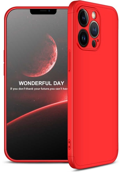 Apple Apple iPhone 13 Pro Max Kılıf 360 Tam Koruma Ön ve Arka Sert Mika Kapak Orjinal Ays Gkk Kapak