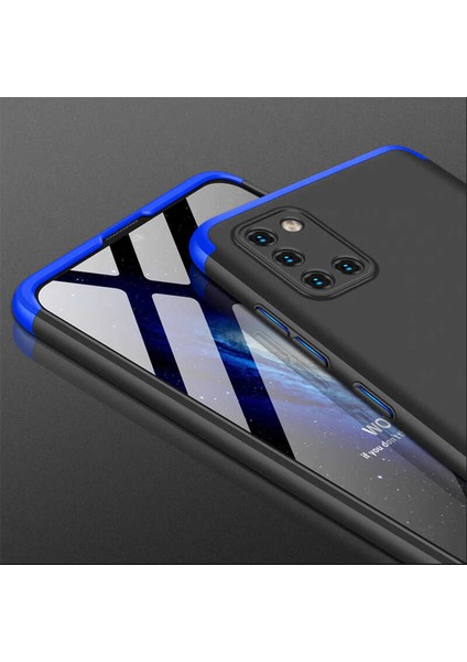 Samsung Galaxy A31 Kılıf 360 Tam Koruma Ön ve Arka Sert Mika Kapak Orjinal Ays Gkk Kapak