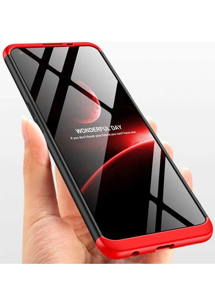 Oppo A92 Kılıf 360 Tam Koruma Ön ve Arka Sert Mika Kapak Orjinal Ays Gkk Kapak