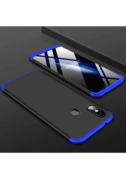 Xiaomi Redmi Note 6 Pro Kılıf 360 Tam Koruma Ön ve Arka Sert Mika Kapak Orjinal Ays Gkk Kapak