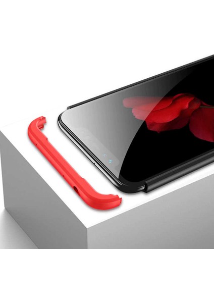 Xiaomi Redmi Note 6 Pro Kılıf 360 Tam Koruma Ön ve Arka Sert Mika Kapak Orjinal Ays Gkk Kapak