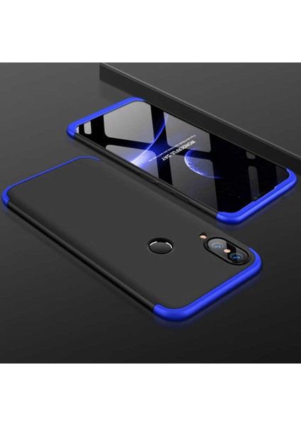 Huawei Y7 Prime 2019 Kılıf 360 Tam Koruma Ön ve Arka Sert Mika Kapak Orjinal Ays Gkk Kapak