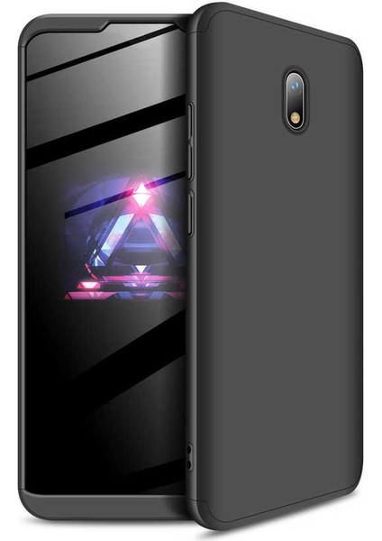 Xiaomi Redmi 8A Kılıf 360 Tam Koruma Ön ve Arka Sert Mika Kapak Orjinal Ays Gkk Kapak