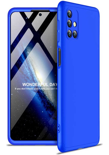 Samsung Galaxy M31S Kılıf 360 Tam Koruma Ön ve Arka Sert Mika Kapak Orjinal Ays Gkk Kapak