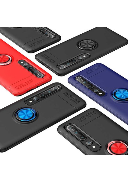 Xiaomi Mi 10 Kılıf Kamera Çıkıntılı Renkli Yüzüklü Standlı Mıknatıslı Kapak (Ravel) fırsatları