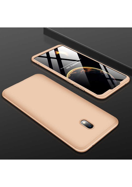 Xiaomi Redmi 8A Kılıf 360 Tam Koruma Ön ve Arka Sert Mika Kapak Orjinal Ays Gkk Kapak