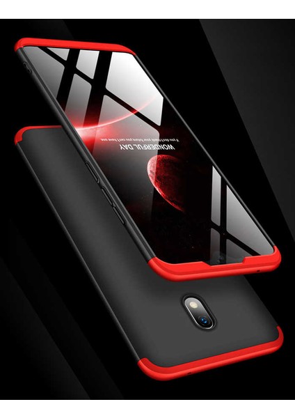 Xiaomi Redmi 8A Kılıf 360 Tam Koruma Ön ve Arka Sert Mika Kapak Orjinal Ays Gkk Kapak