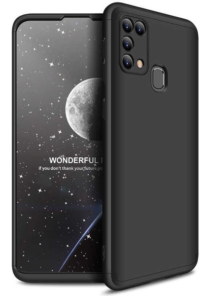 Samsung Galaxy M31 Kılıf 360 Tam Koruma Ön ve Arka Sert Mika Kapak Orjinal Ays Gkk Kapak