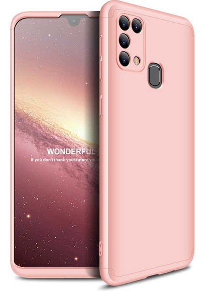 Samsung Galaxy M31 Kılıf 360 Tam Koruma Ön ve Arka Sert Mika Kapak Orjinal Ays Gkk Kapak