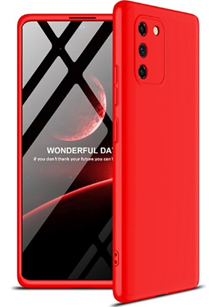 Samsung Galaxy A91 (S10 Lite) Kılıf 360 Tam Koruma Ön ve Arka Sert Mika Kapak Orjinal Ays Gkk Kapak