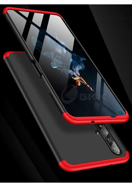 Huawei Nova 5t Kılıf 360 Tam Koruma Ön ve Arka Sert Mika Kapak Orjinal Ays Gkk Kapak