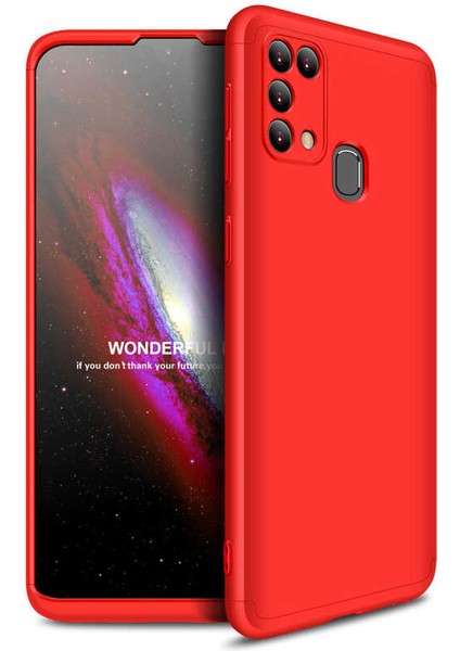 Samsung Galaxy M31 Kılıf 360 Tam Koruma Ön ve Arka Sert Mika Kapak Orjinal Ays Gkk Kapak