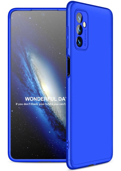 Samsung Galaxy M52 Kılıf 360 Tam Koruma Ön ve Arka Sert Mika Kapak Orjinal Ays Gkk Kapak