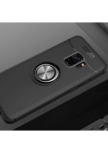 Samsung Galaxy S9 Kılıf Kamera Çıkıntılı Renkli Yüzüklü Standlı Mıknatıslı Kapak (Ravel)