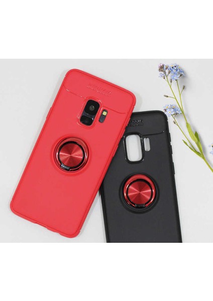 Samsung Galaxy S9 Kılıf Kamera Çıkıntılı Renkli Yüzüklü Standlı Mıknatıslı Kapak (Ravel) fırsatları