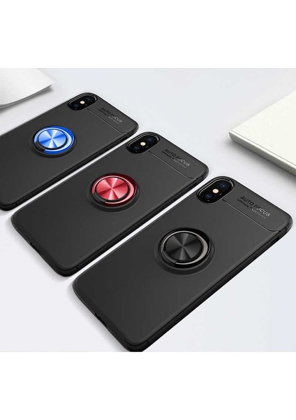 Apple Apple iPhone x Kılıf Kamera Çıkıntılı Renkli Yüzüklü Standlı Mıknatıslı Kapak (Ravel) indirimleri