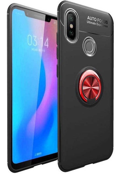 Xiaomi Mi 6x Kılıf Kamera Çıkıntılı Renkli Yüzüklü Standlı Mıknatıslı Kapak (Ravel)