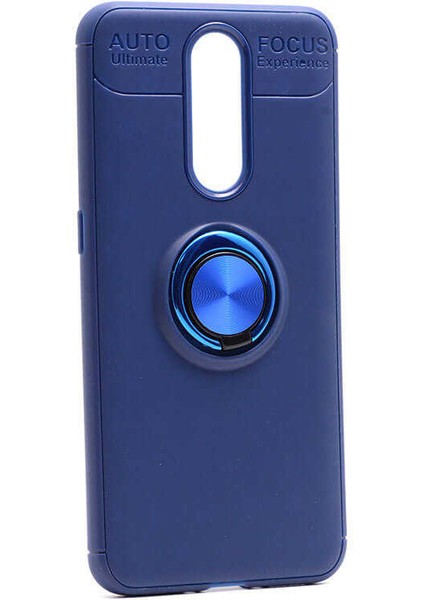 Oppo RX17 Pro Kılıf Kamera Çıkıntılı Renkli Yüzüklü Standlı Mıknatıslı Kapak (Ravel)