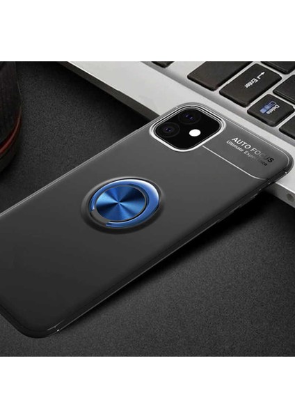 Apple iPhone 11 Kılıf Kamera Çıkıntılı Renkli Yüzüklü Standlı Mıknatıslı Kapak (Ravel)