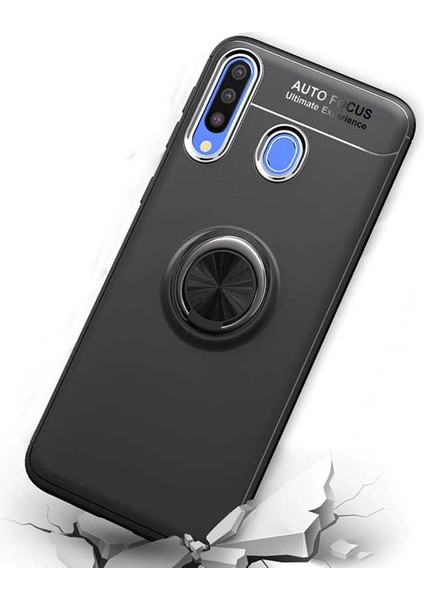 Samsung Galaxy A20S Kılıf Kamera Çıkıntılı Renkli Yüzüklü Standlı Mıknatıslı Kapak (Ravel) fırsatları