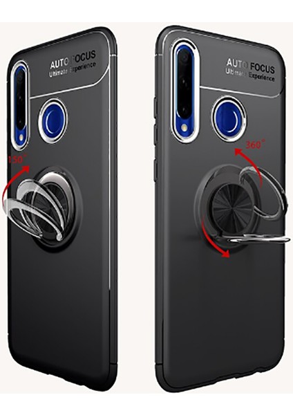 Huawei P40 Lite E Kılıf Kamera Çıkıntılı Renkli Yüzüklü Standlı Mıknatıslı Kapak (Ravel) fırsatları