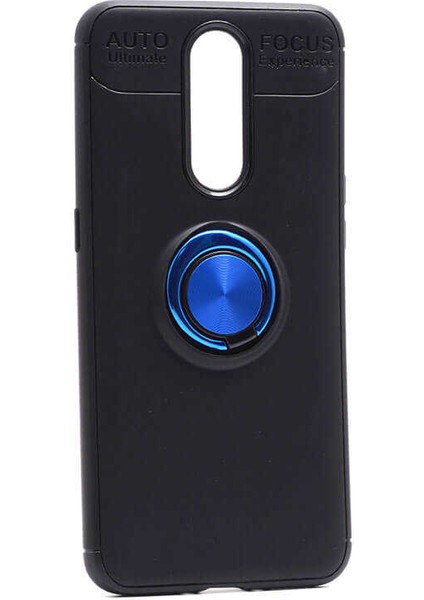 Oppo RX17 Pro Kılıf Kamera Çıkıntılı Renkli Yüzüklü Standlı Mıknatıslı Kapak (Ravel)