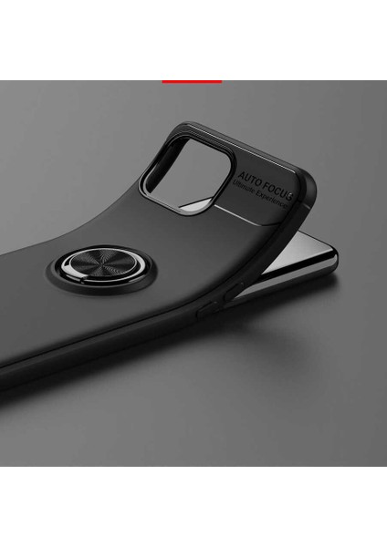 Oppo A73 Kılıf Kamera Çıkıntılı Renkli Yüzüklü Standlı Mıknatıslı Kapak (Ravel)
