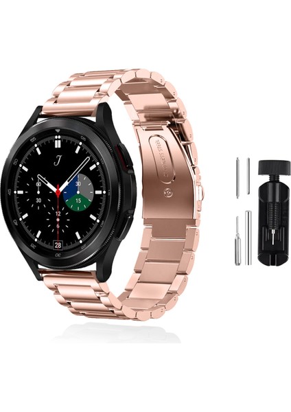 Samsung Galaxy Watch 4 Classic 42MM Uyumlu Kordon Kordon Metal Kordon Ayarlama Aparatlı