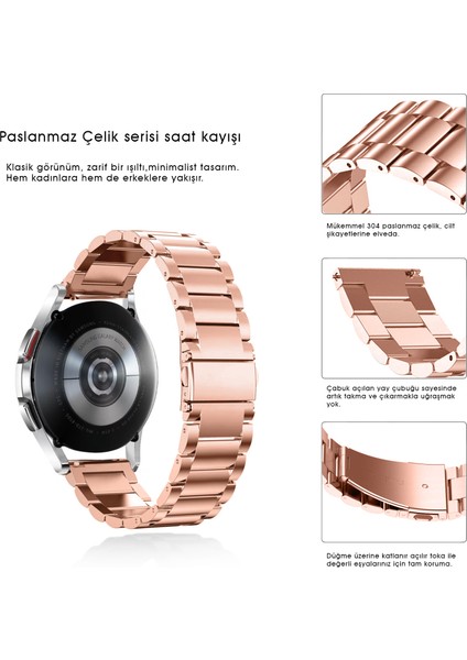 Samsung Galaxy Watch 4 Classic 46MM Uyumlu Kordon Paslanmaz Çelik Kordon Ayarlama Aparatlı fiyatları