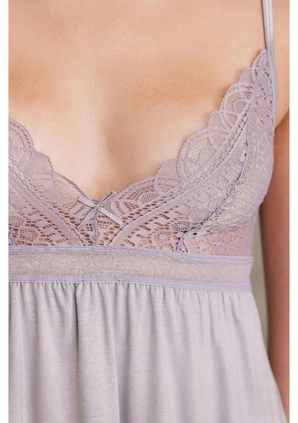 2820 Kadın Royal Dantelli Penye 3'lü Sabahlıklı Pijama Takım indirimleri