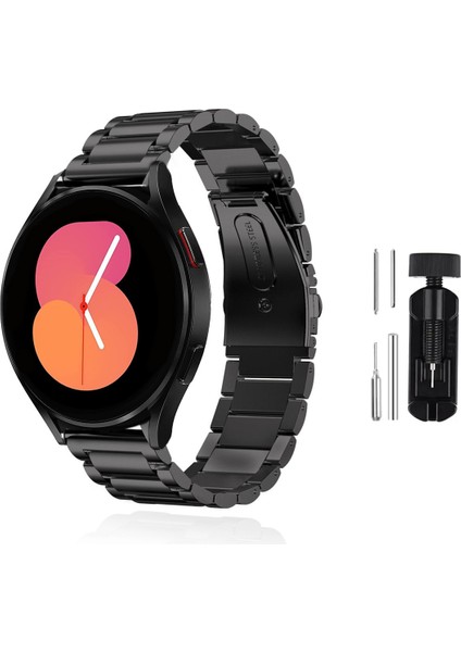 Samsung Galaxy Watch 5 44MM Uyumlu Kordon Paslanmaz Çelik Kordon Ayarlama Aparatlı