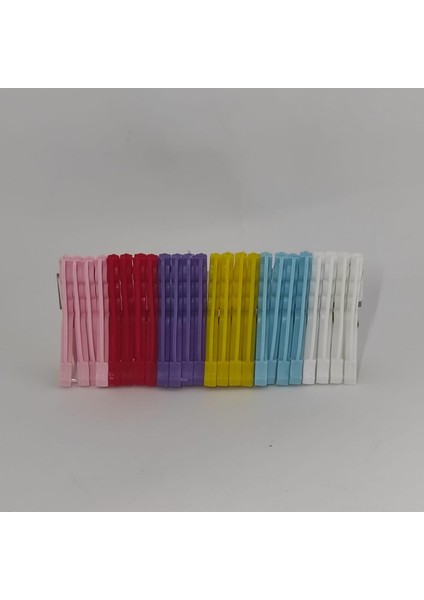 Çamaşır Mandalı Renkli Çiçek Kıskaçlı Kurutma Mandalı 24'lü