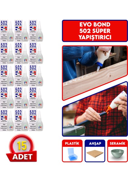 Evo Bond 502 Super Glue Süper Yapıştırıcı