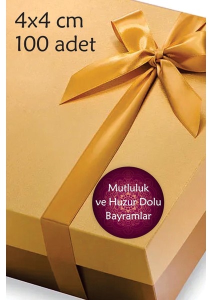 Iyi Bayramlar Ramazan Bayram Sticker Şeker Etiketi Ramazan Kurban 4 cm - 100 Adet