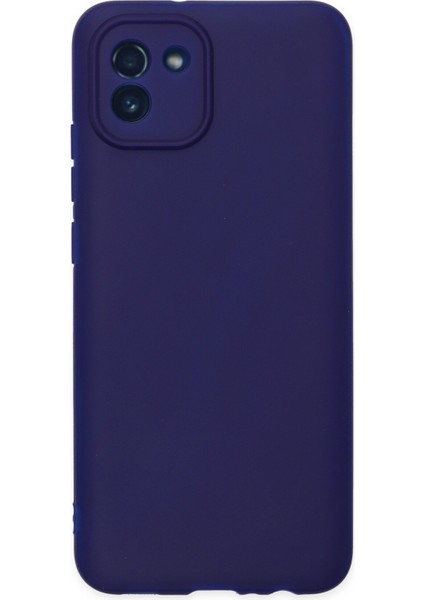 Samsung Galaxy A03 Kılıf First Silikon - Koyu Mavi