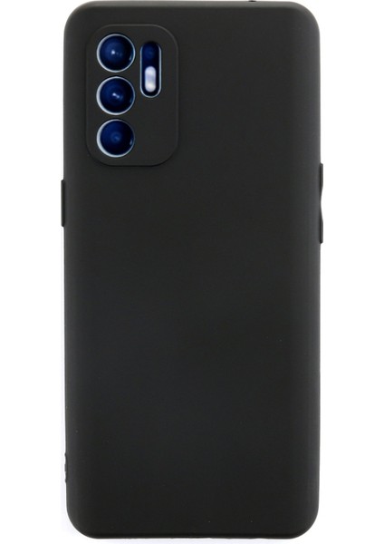 Oppo Reno 6 Kılıf First Silikon - Siyah