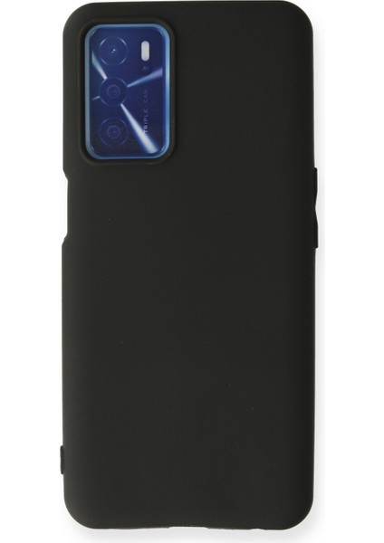 Oppo A16 Kılıf First Silikon - Siyah