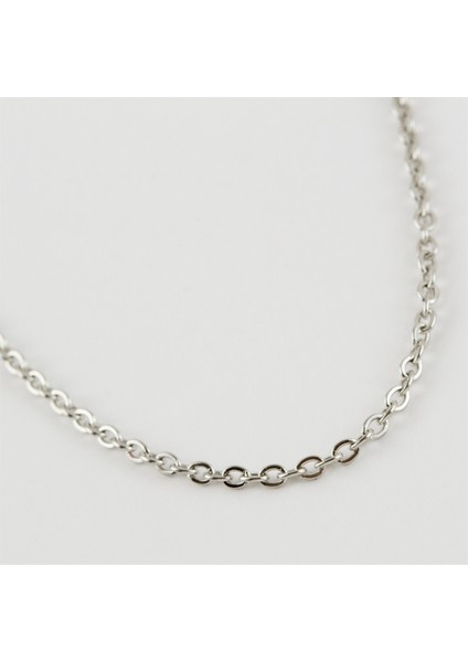 Ters Düz Çelik Zincirli Kolye 50 cm