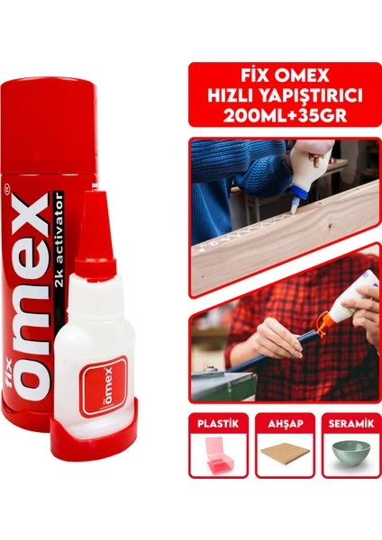 Omex Hızlı Yapıştırıcı 200ML+50GR