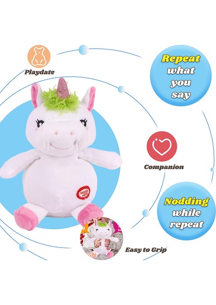 Interaktif Bebek Unicorn, Oyuncak Unicorn, Konuşan ve Hareket Eden Bebek