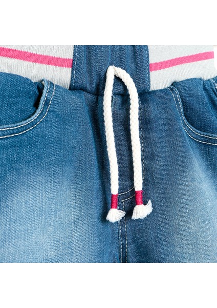 Hello Baby Basic Kız Bebek Lastikli Denim Şort