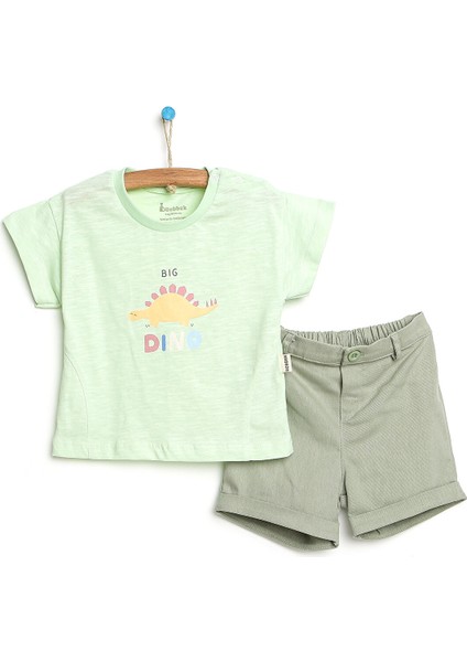 Dino Party Tshirt-Şort Takım Erkek Bebek