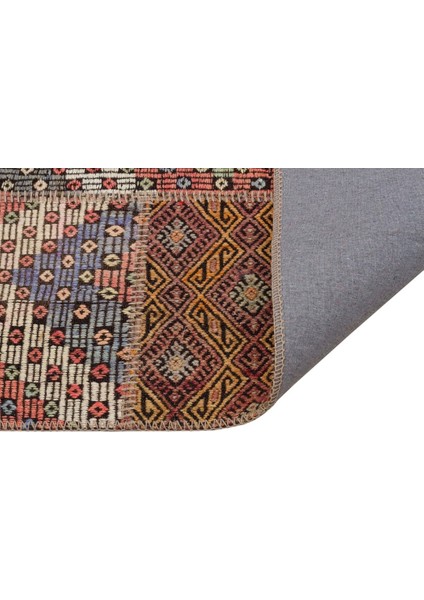Patchwork Yeşil Patchwork Yün ve Pamuk El Dokuma Oda Salon Halısı fiyatları