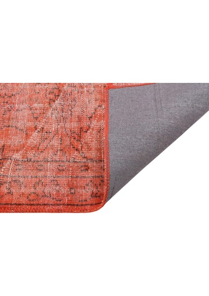 Patchwork Turuncu Patchwork Yün ve Pamuk El Dokuma Oda Salon Halısı